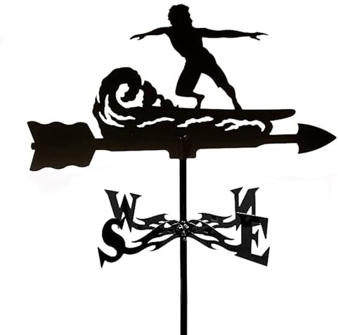 Metallfigur, Wetterfahne, Schmiedeeisen, Wetterfahne, praktische Windrichtungsanzeige, Windfahne, Wetterhahn-Messwerkzeug, Vintage-Stil, Bauernhof-Szene, Zuhause (Pferd)