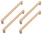 SANCHAKOU Schrankknöpfe 4 Stück Möbelzubehör Buchenlack Holz Doppelloch Einzelloch Holzgriff Schubladenschrank Lagerschrankgriff 256 Mm