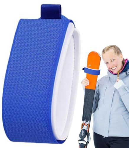 Ski-Befestigungsband, 48 cm, weiches Ski-Gurt-Zubehör, Eva-Schutzpolster für Skibindungen, verstellbare Nylonbänder für Snowboard, ideal für Familie und Freunde, sichere langlebige