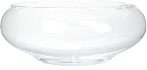 MOUNTTU Lotus Bowl Pflanzer, 6 Zoll runde Lotusblumenschale, klare Wasserlily -Schüssel, dekorative Glasschale für Blumen Sukkulente Hydroponic Plant Fish Home Decor