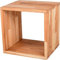 Licht-Erlebnisse Beistelltisch Holz massiv Eiche 36 x 36 x 30 cm Würfel in Natur Ablage Tisch Bodenregal Wohnzimmer
