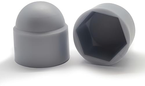 Drenky 25 Pièces Cache Ecrou Gris, Cache-écrous M6, Pour Clé De 10 mm, Capuchons De Protection Plastique Cache Boulon Pour Recouvrir Les écrous et Les Têtes De Vis Hexagonales