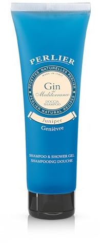 Perlier - Dusch-Shampoo Gin del Mediterraneo, 250 ml, Unisex, für alle Haut, sanft, belebend und belebend, mit Wacholderextrakt, klinisch getestet