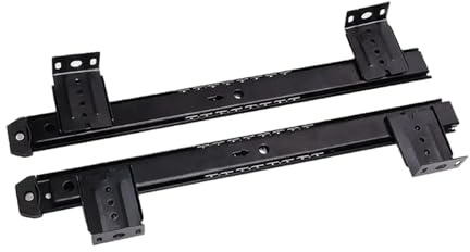 Le plateau de clavier coulissant sous le bureau glisse l'armoire coulissante réglable, Rail de tiroir de clavier extractible for armoire de bureau à domicile(Black)