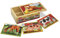 Melissa & Doug Farm Jigsaw Puzzles in a Box: Four Wooden Puzzles, Beautiful Artwork, Sturdy Wooden Storage Box, 48 Pieces