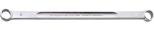 Stahlwille 41035507 220 Double Ended Ring Spanner, 5.5 mm x 7 mm Opening, 185 mm Length, Pack of 5