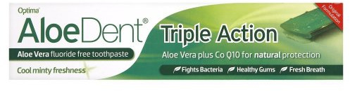 AloeDent Triple Action Aloe Vera Fluoride Free Toothpaste 100ml
