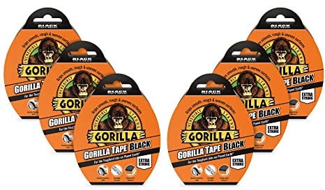 Gorilla Tape Black 48mm x 11m (6 Pack)