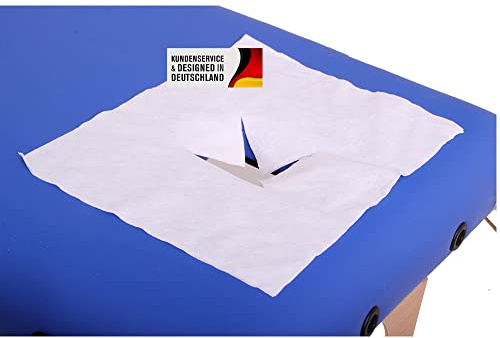 100 Einwegauflagen mit Gesichtsloch Auflage Auflage für Massageliegen Massagetische