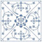 Ambiente Servietten Lunch/Party/ca. 33x33cm Indisch Blau - ideal als Geschenk