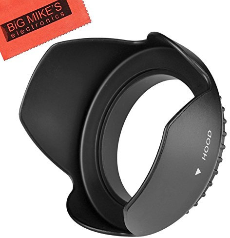 Big Mike's 72 mm Tulpenblüten-Gegenlichtblende für Sony E-Mount, Digitale Tulpenform, reduziert Streulicht, hält Belichtung, mechanische Konstruktion