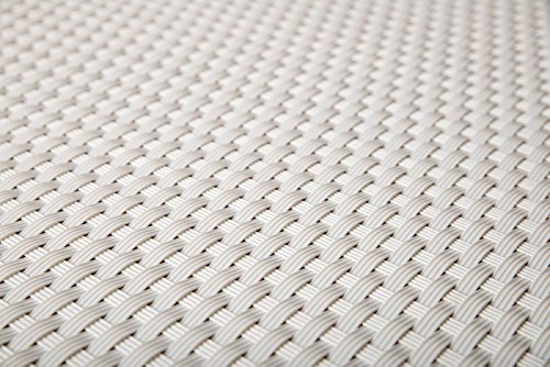 Sellon24 (17,99€/m2) Balkonverkleidung Sichtschutz Meterware Balkonsichtschutz Polyrattan Balkonbespannung RD07-weiß90