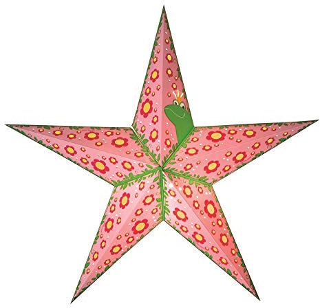 mitienda mit Liebe gemacht Papierstern Pretty Princess pink für Kinder zum Beleuchten und Aufhängen Ø 60cm 5 Zacken