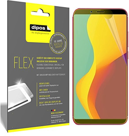 dipos FLEX 3x Displayschutzfolie klar für ZTE Nubia V18 | 100% Displayabdeckung, Full Cover, Anti-Shock, selbstheilend, blasenfrei, Fingerprint-kompatibel, selbstklebend
