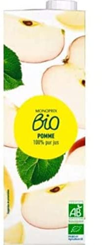 Monoprix Bio Jus de pomme 100% pur jus bio - La bouteille de 1 l