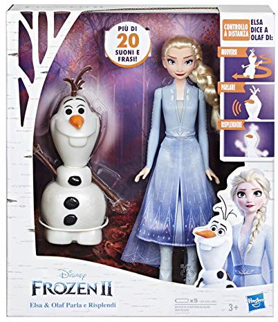 Disney Frozen Hasbro ELSA, Fernbedienung Olaf zum Sprechen und Tanzen, spricht auf Italienisch, inspiriert vom Film 2, Mehrfarbig, E5508103