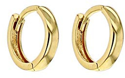 Damen-Ohrringe kleine Huggy-Creole Gold 9kt 11mm | Carissima Gold
