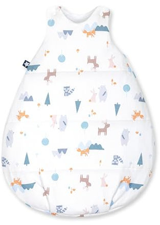 Julius Zöllner Schlafsack Neo, warme Füllung 2,5 TOG, waschbar bei 60°C, Made in Germany, OEKO TEX Standard 100, Little Fox, Gr. 68/74