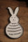 Osterhasenteller, Teller in Hasenform, Maße 19,5 x 10,5 x 1,8 cm, Ostern