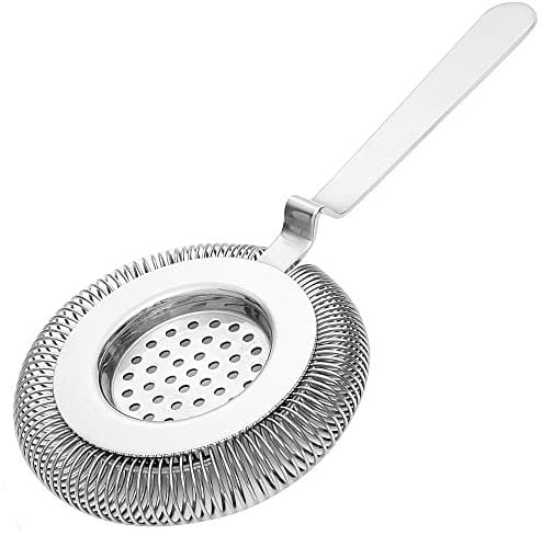 BarBits Round Cocktail Strainer - Professional Stainless Steel Hawthorne Strainer