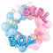 37 Pcs Luftballons Gender Reveal Folienballon Girl or Boy Latex Ballons Blau Rosa Weiß Glitzer Konfetti Geschlecht verkünden Geschlecht offenbaren Babyparty Dekoration Junge oder Mädchen Party Deko