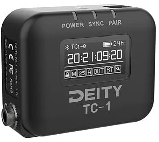 Deity TC-1 – Timecode-Generator mit kabelloser 2,4 G & Bluetooth-Synchronisation, unterstützt Sidus-Audio-Steuerung, On-Board-Menü und OLED-Display, integriertes Mikrofon für Referenz-Audio