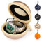 HELMDY Uhrengehäuse Uhrenbox Organizer für Damen und Herren, Reise-Uhrenetui 1 Slot, Tragbare Einzeluhr-Aufbewahrungsbox - Für alle Armbanduhren & Smart Watch bis zu 50mm (Golden-1 Stück)