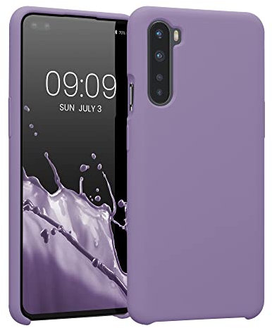 kwmobile Hülle kompatibel mit OnePlus Nord Hülle - Silikon Handy Case - Handyhülle weiche Oberfläche - kabelloses Laden - Veilchen Lila
