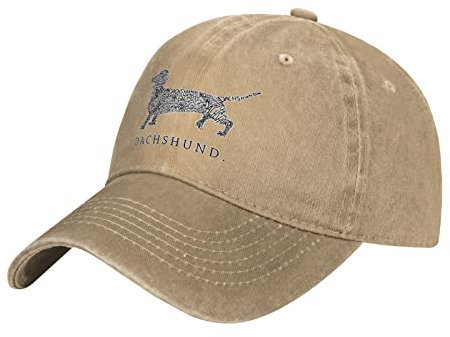 778 Baseballkappe Dackel Hund Verstellbar Doxen Weiner Hund Baseball Mützen Atmungsaktiv Basecap Baseball Klassische Trucker Cap Für Ausflug Outdoor Sport