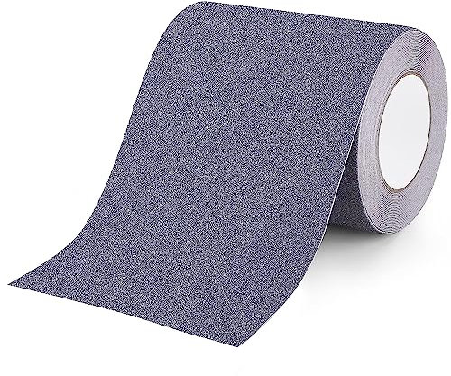 OQingluan Antirutsch Klebeband, 15cm*10m, Antirutschband Selbstklebend, Antirutsch Treppenstufen, High Grip Anti-Rutsch-Klebeband, für Treppen, Stufen, für Drinnen und Draußen, Grau