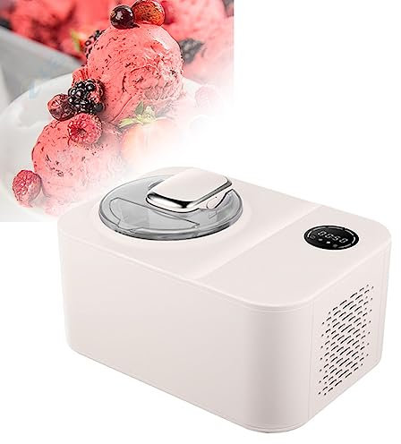 VACSAX Ice Cream Maker, Home Kitchen Small Homemade Ice Cream with Compressor, Automatic Icecream Maker Machine, with LCD Display & Timer, for Homemade Healthy Ice Cream