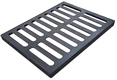 Kanalisationsabdeckung Outdoor, Metall Gully Linear Gitterrost - Gitterrost Verhindert Verstopfungen, Quadratisch Regenschacht-Abdeckung Für Garage Auffahrt ( Farbe : Schwarz , Größe : 50X38X3CM )