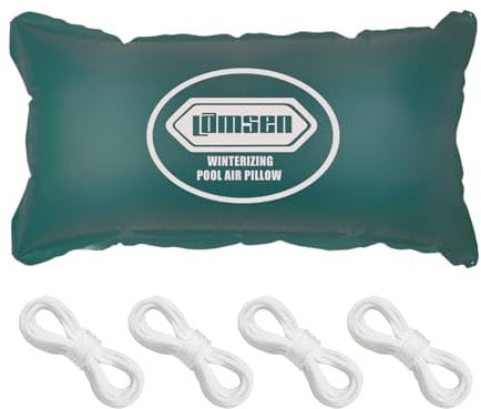 Lamsen 200 x 250cm Winter Poolkissen | XXXL Langlebiges Pool Luftkissen zur Winterfestmachung mit 4 Seilen & Reparatursets, Poolabschlusszubehör, Grün (200 x 250cm Rechteckig)