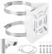 TOLIDA Universal Vertical Pole Mount Bracket for CCTV Cameras with 4 Loops - Square Metal Mounting Bracket for Security Camera Ptz Dome, Outdoor/Indoor Wall Mounted Camera Bracket