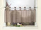 Devola Scheibengardine Einfarbig Bistrogardine Voile Kurzgardine Transparent Küchengardinen Modern mit Schlaufen Cafe Gardinen Kurzstores Gardinen HxB 60x120cm Kaffee 1 Stück