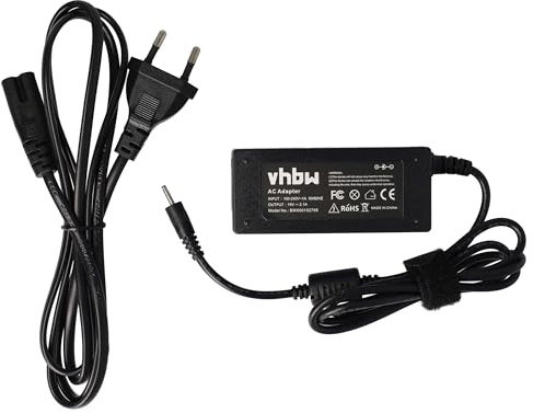 vhbw Netzteil kompatibel mit Asus Eee PC R052C, R052CE, R051P, R051PEM, R051PN, R051PX, R101, R101D Notebook, 40 W