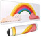 Kleine Regenbogen-/Schreibtischunterlage, großes Mauspad, Gummi-Tastatur-Mauspad, weich, langlebig, rutschfest, für Büro- und Heimspiele, 30 x 80 cm