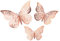 3D Adhesive Butterflies Stickers x 12 Rose Gold