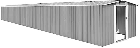 Furniture Home Tools Gartenhaus grau 257x990x181cm Stahl verzinkt