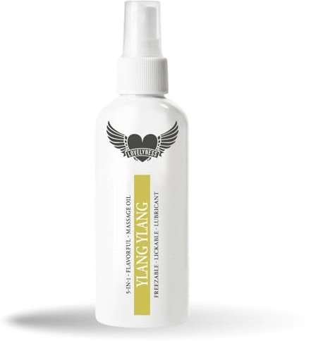 Lovelyness Gleitgel und Massageöl 2in1 mit Geschmack Ylang 80ml Gleitmittel auf Wasserbasis für Gefühlsechtes empfinden