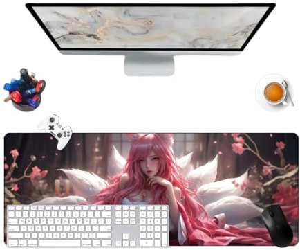 League Ahri Mauspad 800x300x3mm Cartoon Spiel Sci-Fi Anime Mauspad für Gamer Computer Büro Zuhause Laptop