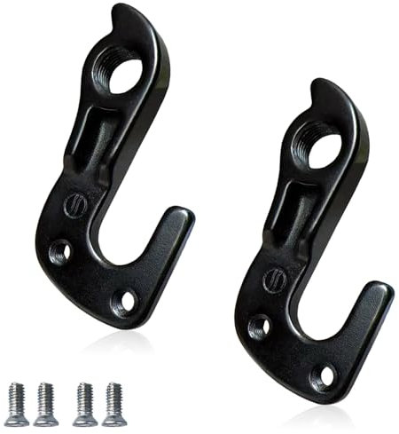 JSUOEO 2 Stück Mech Schaltauge Fahrrad Heckhaken Metall Schaltwerkhaken mit 4 Befestigungsschrauben Bike Rear Derailleur Hanger Aluminiumlegierung für Fahrrad Rennrad MTB