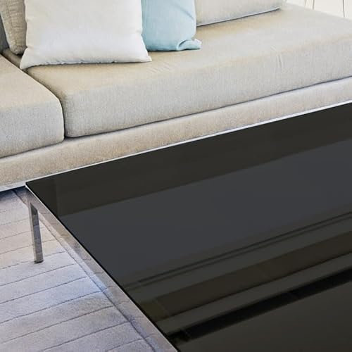 DIMEXACT - Film de Protection pour Table en Verre Noir Transparent - 152 cm x 2 m - en Rouleau