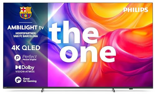 Philips Ambilight 'The One' 75PUS9000 4K Smart TV - Pantalla de 75 Pulgadas con P5 Picture Engine Ultra HD, Titan OS, Dolby Vision y Sonido Dolby Atmos