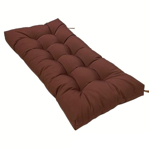 MSNCS Gartenkissen Sitzkissen Bankauflage Bankpolster Bankkissen Gartenmöbel Kissen Wasserdicht Sitzauflagen Loungekissen Sitzpolster 130x50cm Auflage Für Gartenbank Für Haus(Dunkler Kaffee)