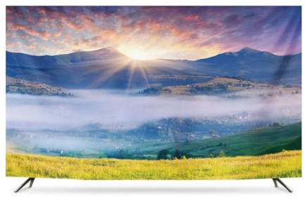 HSTANGKY Dehnbare TV Staubschutzhülle Für 32-80 Zoll Moderner Kunst Bildschirmschutz Für Innenräume Für Gebogene/flache LED LCD Fernseher-mountain2||45-48inch
