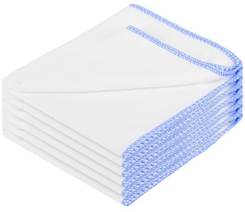 AOOSU Dishcloth Set - 6-Piece Microfibre Thickened Edition - Ultra-Absorbent Kitchen Cloths Machine-Washable Household Cleaning Cloths 30x30cm Dishwashing Cloths Reusable