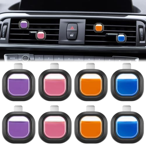 8 Pack Car Air Freshener, 4 ml Car Air Fresheners Vent Clip, Long-Lasting Fragrance for Men & Women