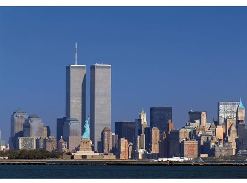1000(50x70cm)-Piece Adult Puzzle of New York City Skyscrapers, World Trade Center Twin Towers Puzzle, Family Challenge Game, Souvenir Gift