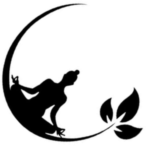 Wandtattoo Yoga für Yoga Raum und Studio Deko, Schwarz PVC